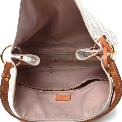 Louis Vuitton Damier Azur Graceful MM Rose Ballerine 5 of 12