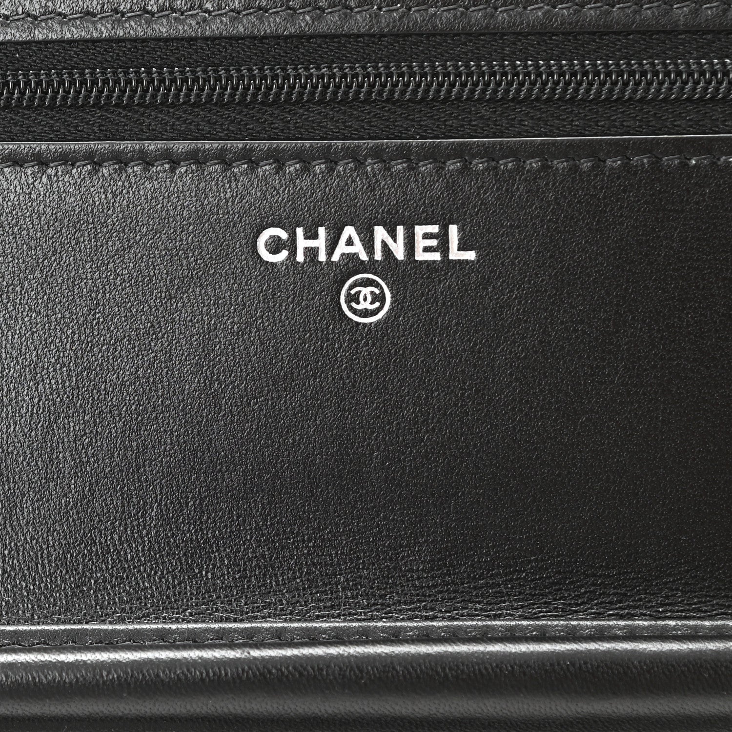 Chanel Lambskin Quilted Wallet On Chain WOC Black 6 of 12