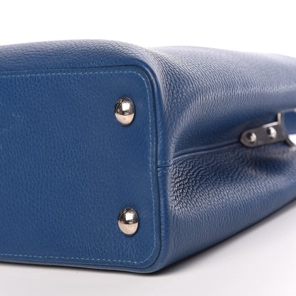 Louis Vuitton Taurillon Capucines PM Petrole Blue 14 of 14