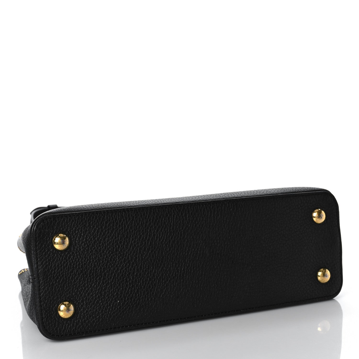 Louis Vuitton Taurillon Flower Capucines PM Black Blue 3 of 9