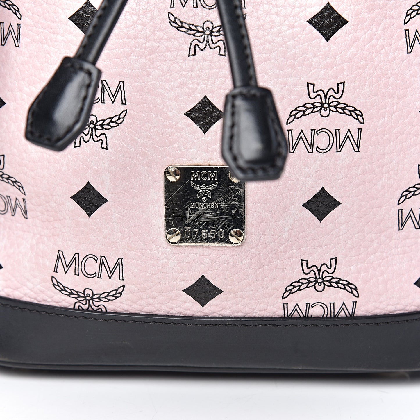 Visetos Mini Heritage Drawstring Bucket Bag Chalk Pink