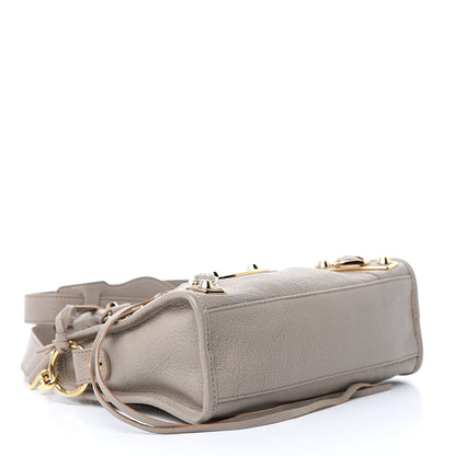 Balenciaga Chevre Gold Metallic Edge Hardware Mini City Beige Dune Argille 4 of 10