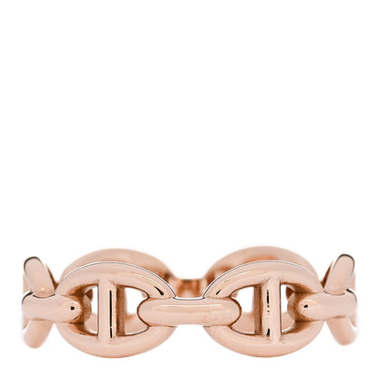 Hermes 18K Rose Gold PM Chaine d'Ancre Enchainee Ring 54 7 3 of 8