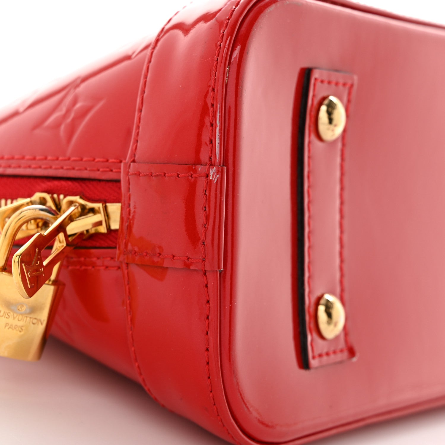 Louis Vuitton Vernis Alma BB Cherry 12 of 13