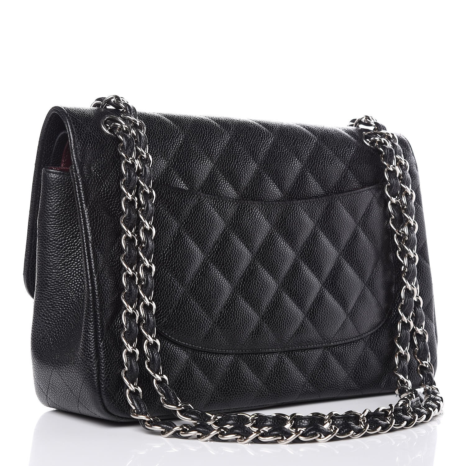 Chanel Caviar Quilted Jumbo Double Flap Black 3 of 12