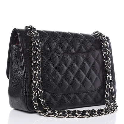 Chanel Caviar Quilted Jumbo Double Flap Black 3 of 12