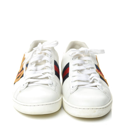 Gucci Calfskin Web LOVED Embroidered Womens Ace Sneakers 36 White 2 of 13