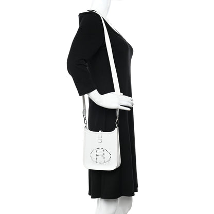 Hermes Taurillon Clemence Evelyne TPM New White 2 of 11