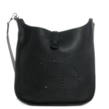 Hermes Taurillon Clemence Evelyne III GM Black 1 of 8