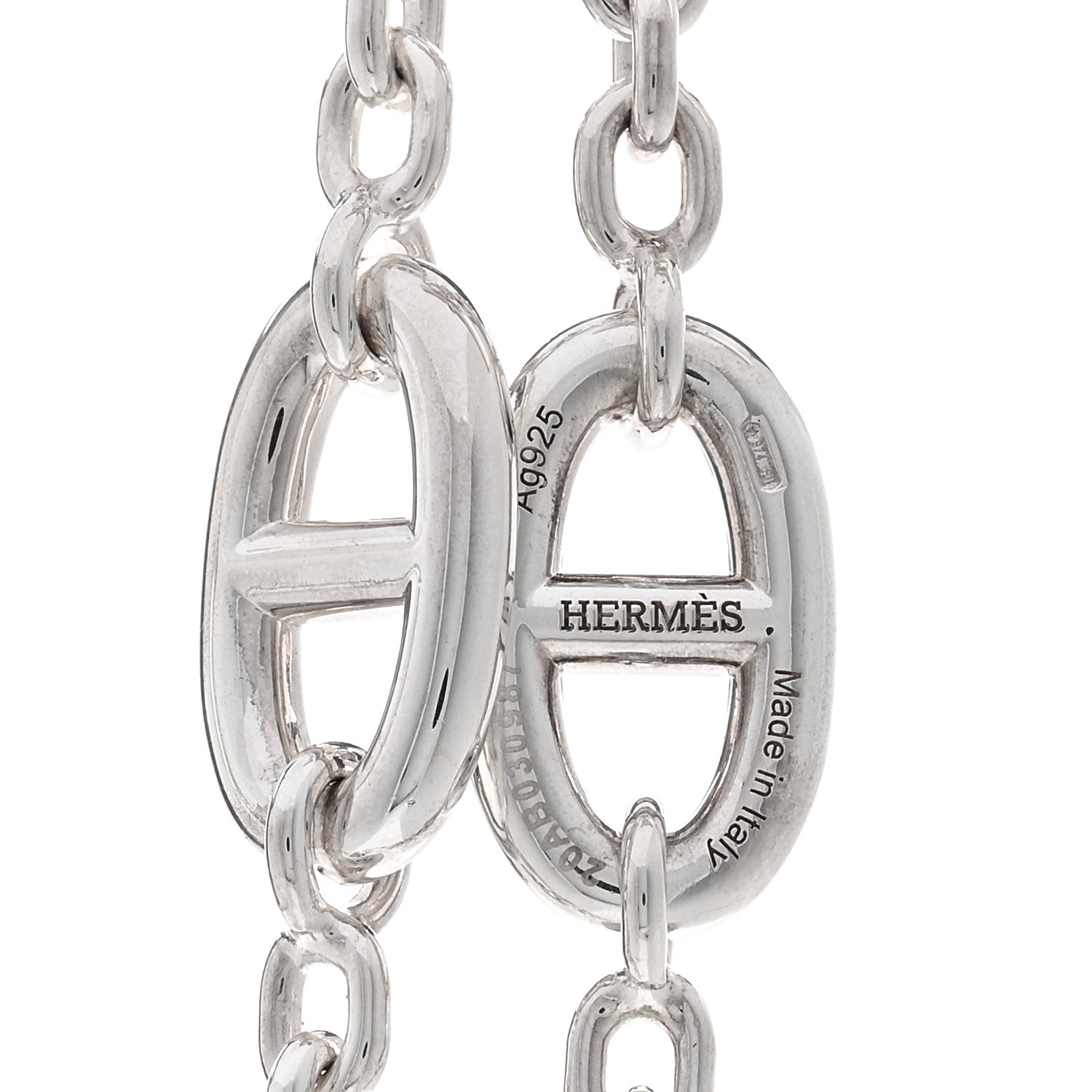 Hermes Sterling Silver Farandole Necklace 80 4 of 5