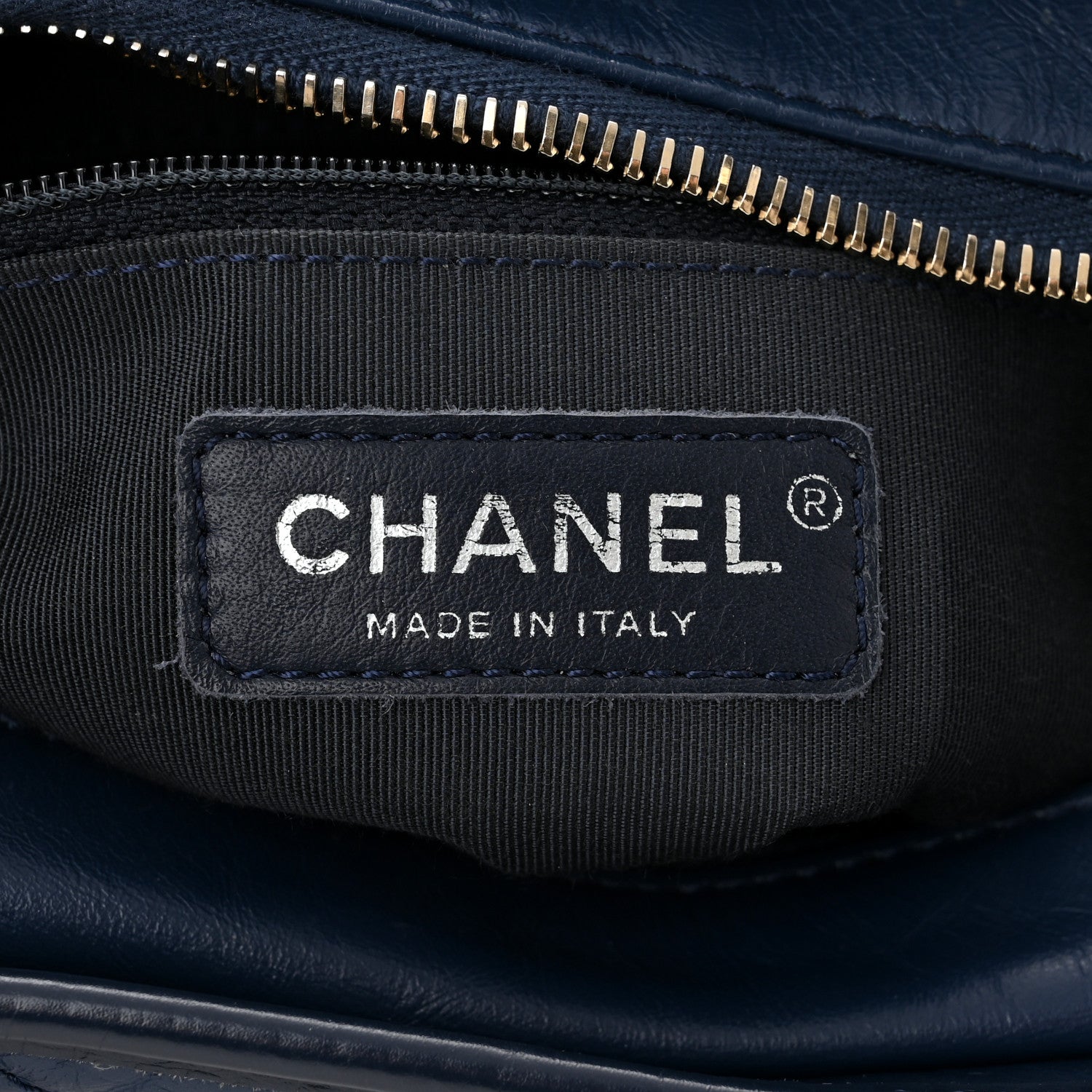 Chanel Aged Calfskin Quilted Small Gabrielle Hobo Navy 6 of 12