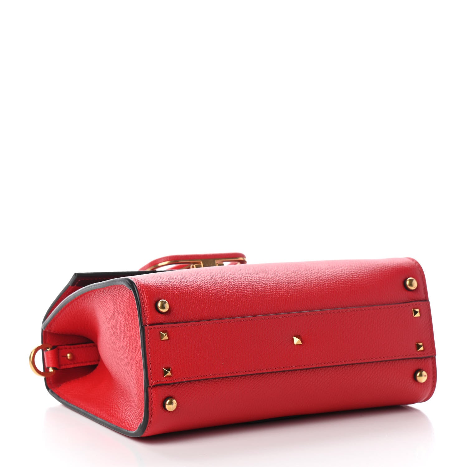 Valentino Garavani Grainy Calfskin Small VSling Top Handle Bag Rouge Pur Cerise 4 of 9