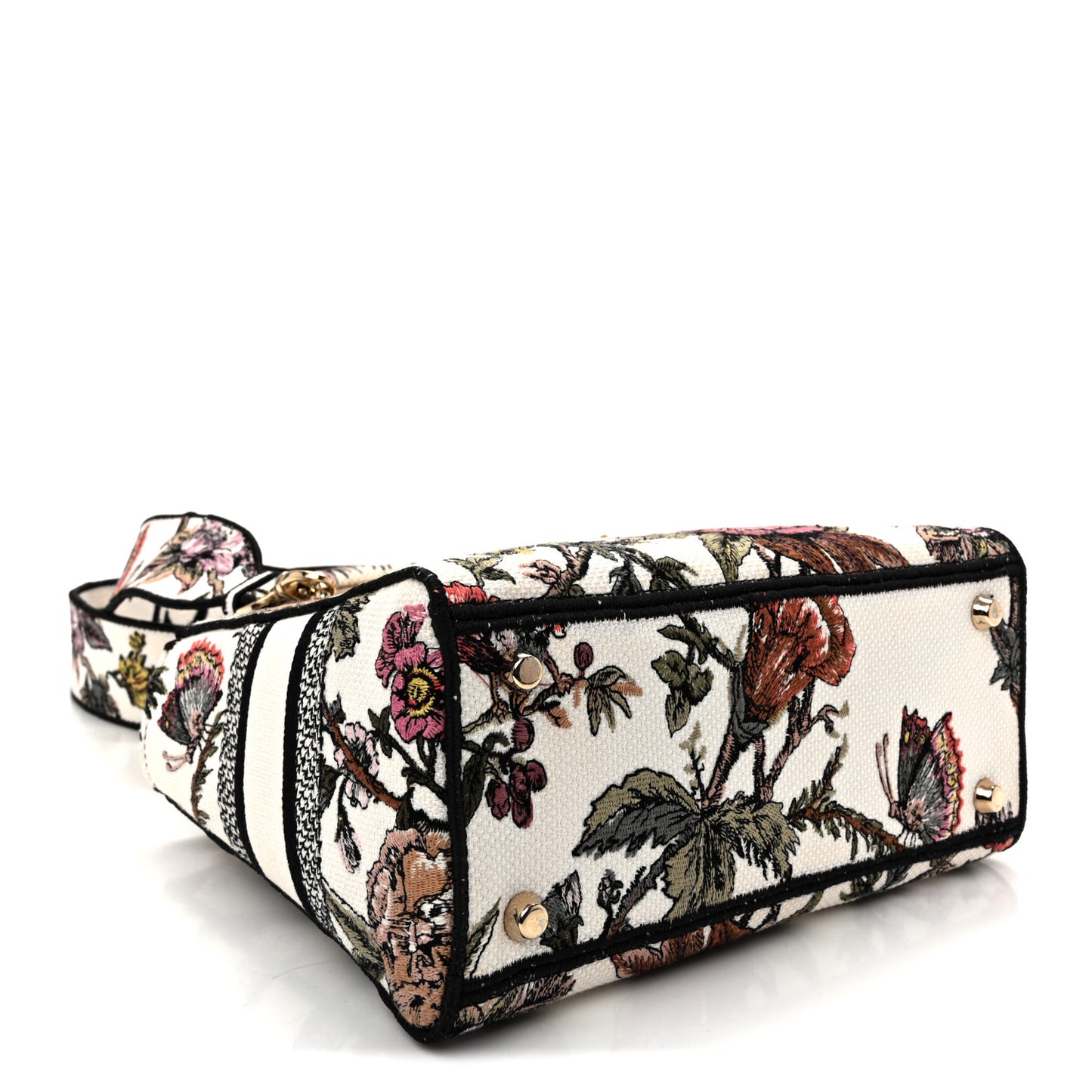 Canvas Embroidered Jardin Botanique Medium Lady D-Lite White Multicolor