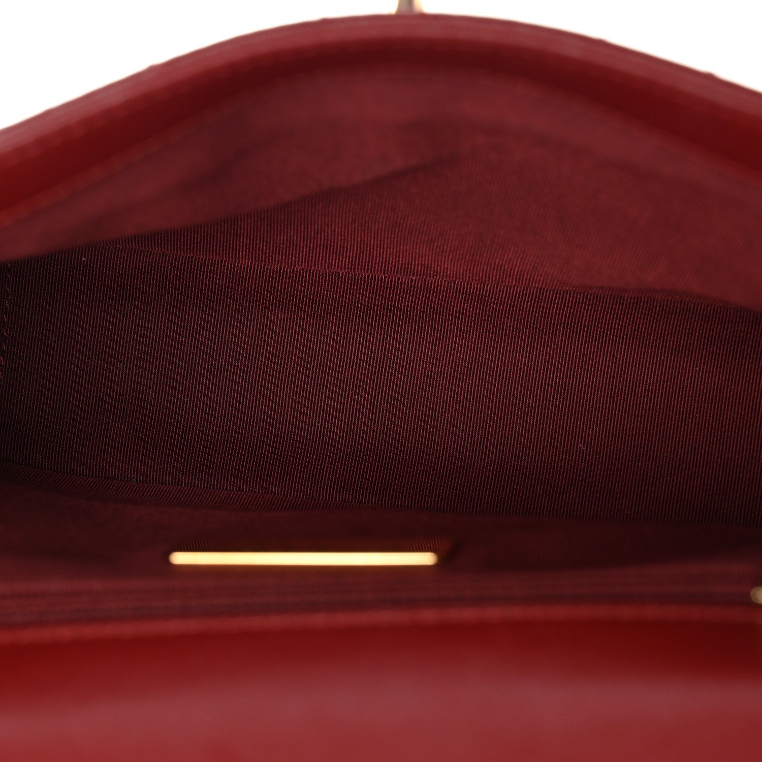 Chanel Lambskin Quilted Chain Infinity Top Handle Flap Burgundy 5 of 11