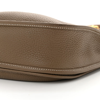 Hermes Taurillon Clemence EVELYNE III PM Etoupe 10 of 11