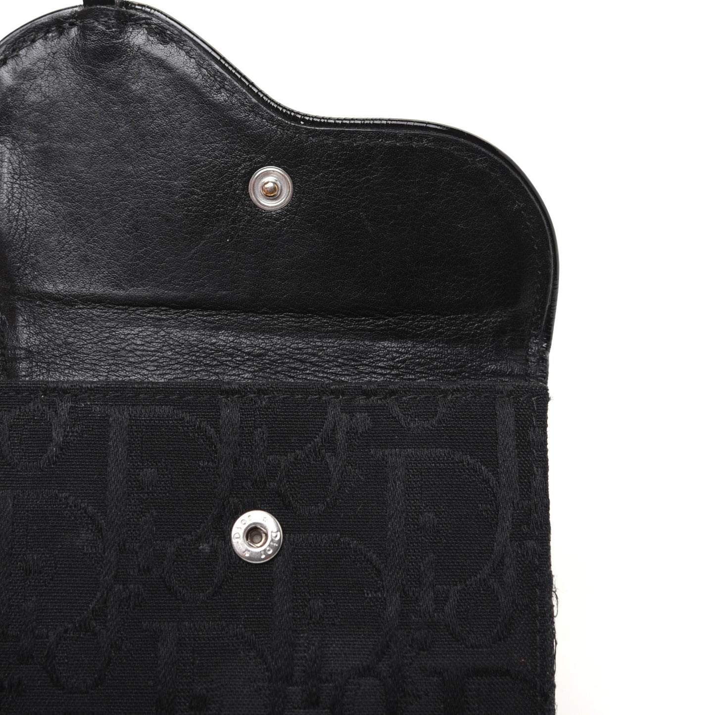 Monogram Compact Saddle Wallet Black