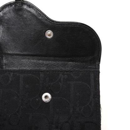 Christian Dior Monogram Compact Saddle Wallet Black 12 of 24