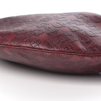 Gucci Calfskin Horsebit Embossed Glam Hobo Burgundy 10 of 11