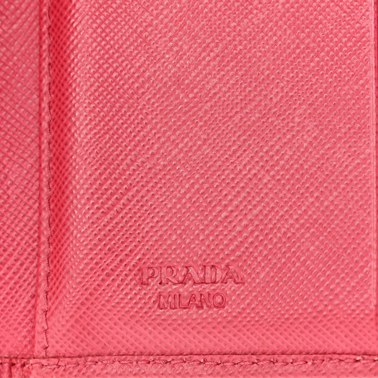 Saffiano Metal French Flap Compact Wallet Peonia
