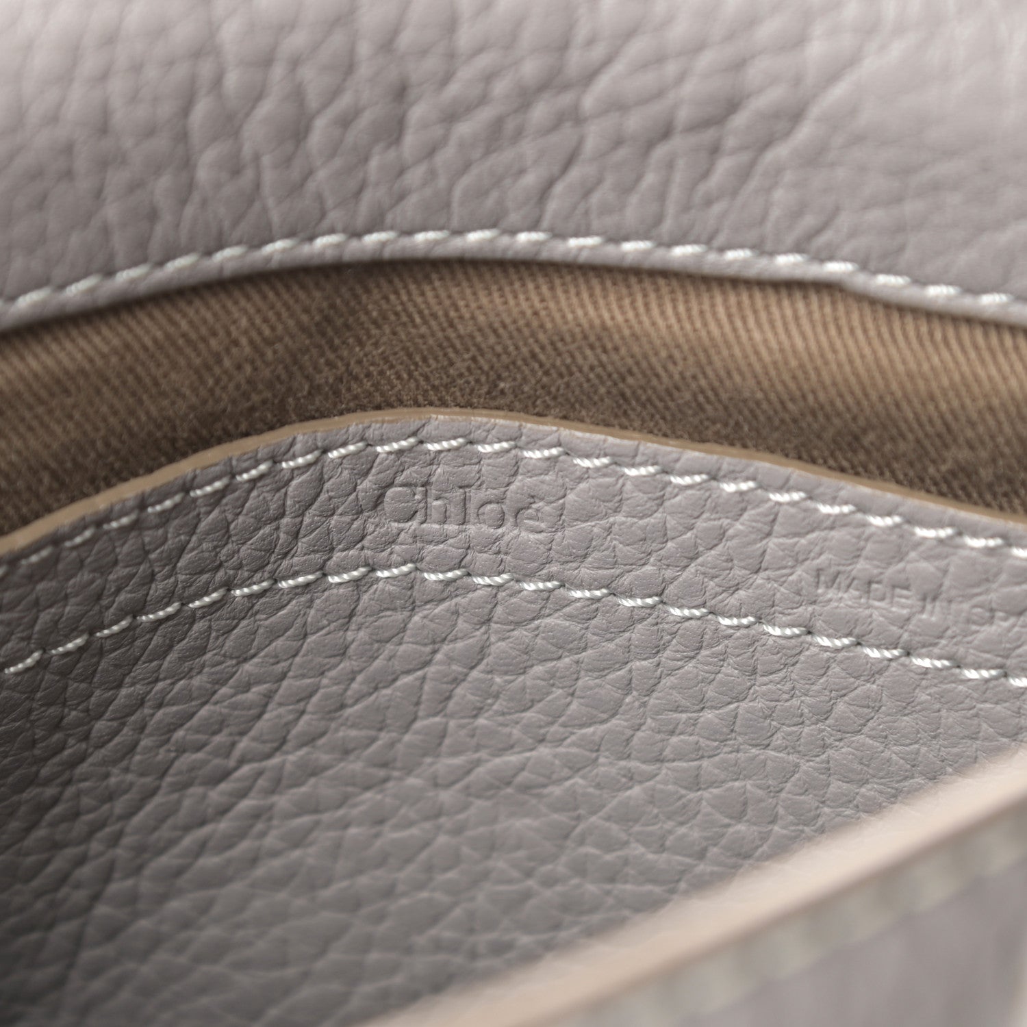 Chloe Calfskin Mini Marcie Round Crossbody Bag Cashmere Grey 6 of 15