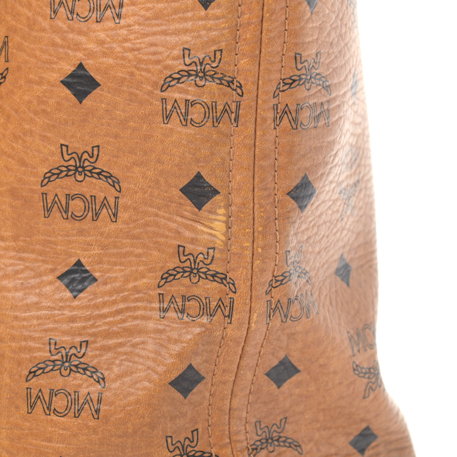 MCM Visetos Dog Bone Shopper Tote Cognac 11 of 11