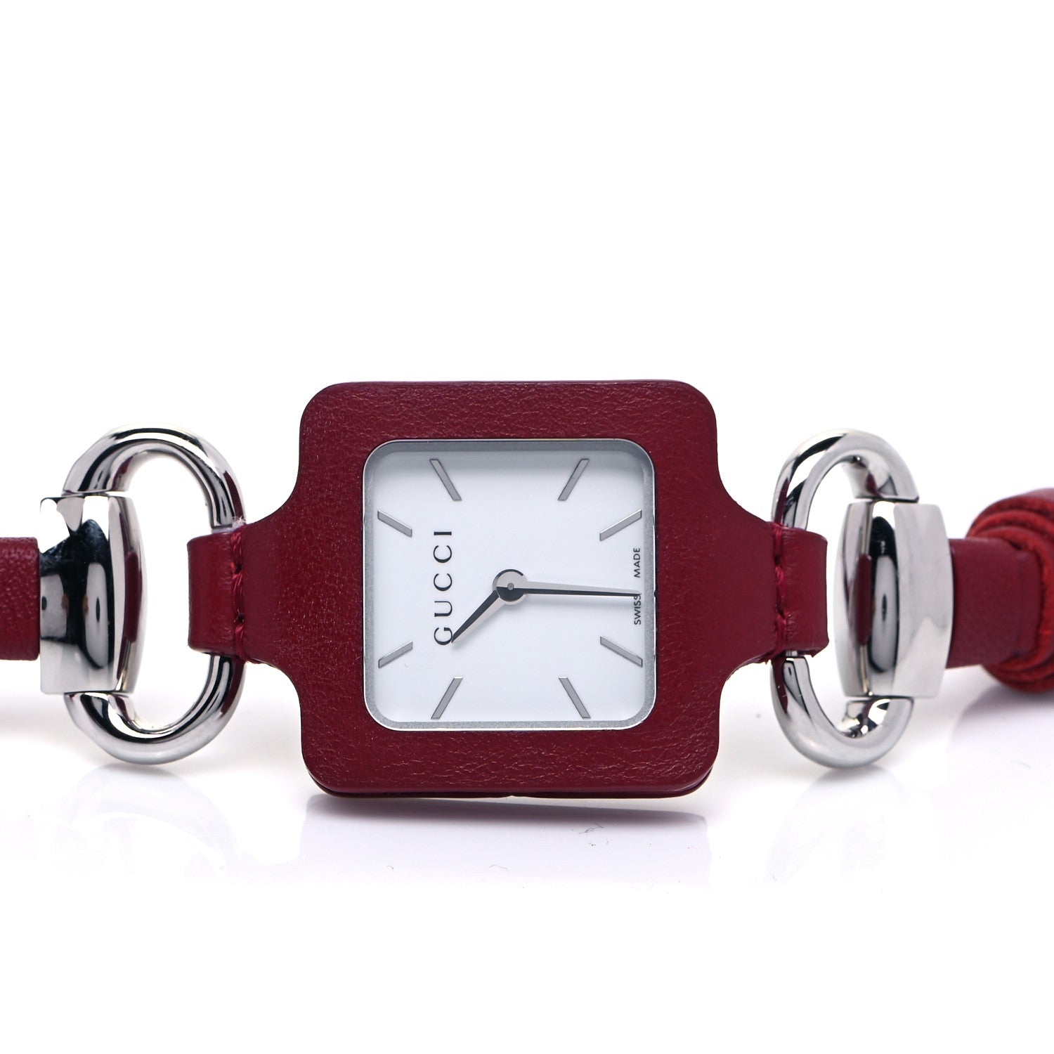 Gucci Stainless Steel Calfskin 1921 Pendant Quartz Watch Red 2 of 6