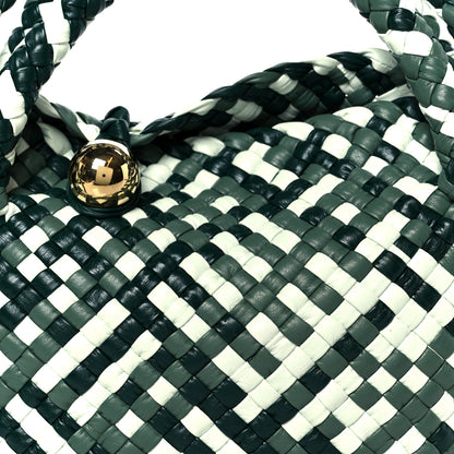 Bottega Veneta Lambskin Intreccio Small Tosca Crossbody Emerald Geen 7 of 9