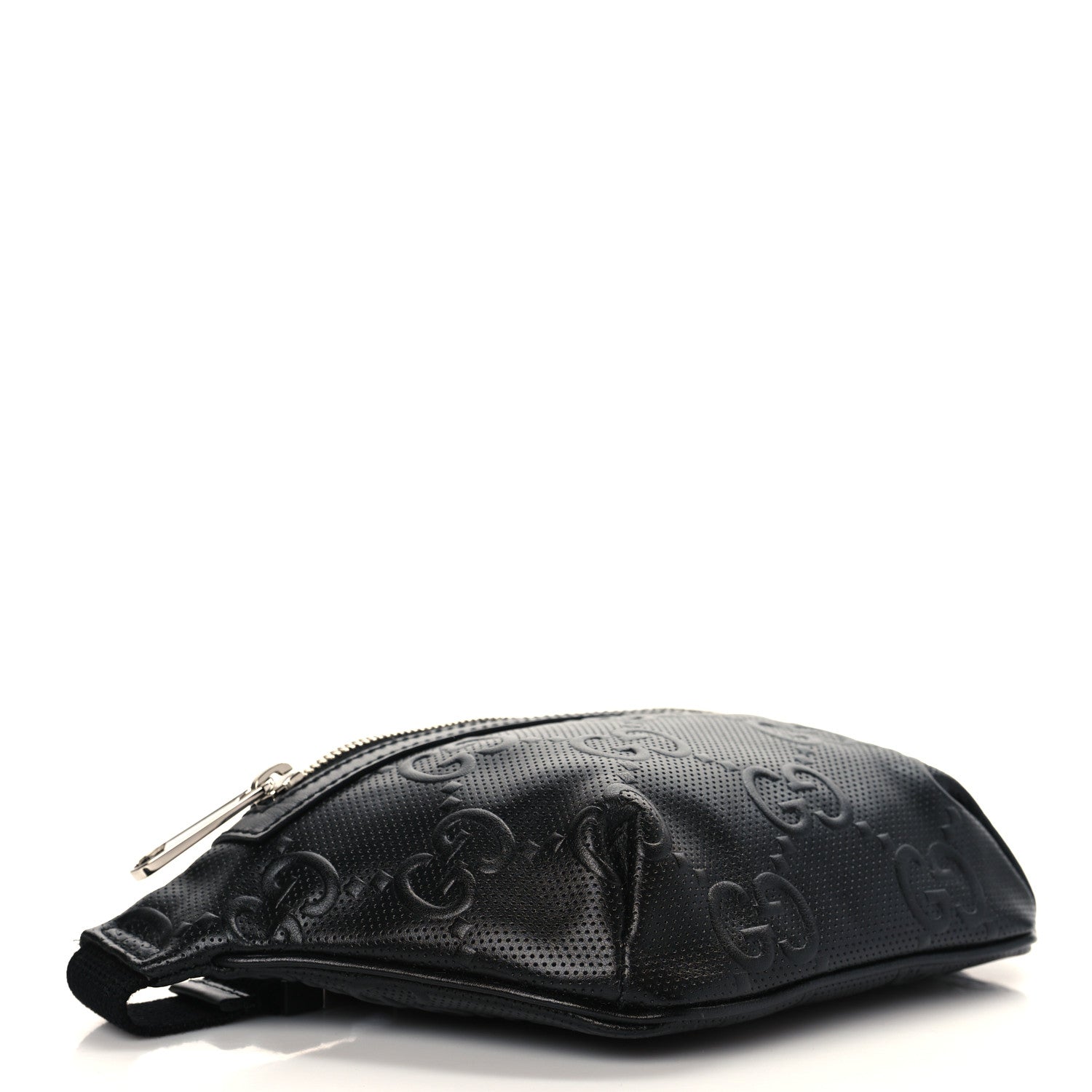 Gucci Calfskin GG Tennis Embossed Belt Bag Black 3 of 8