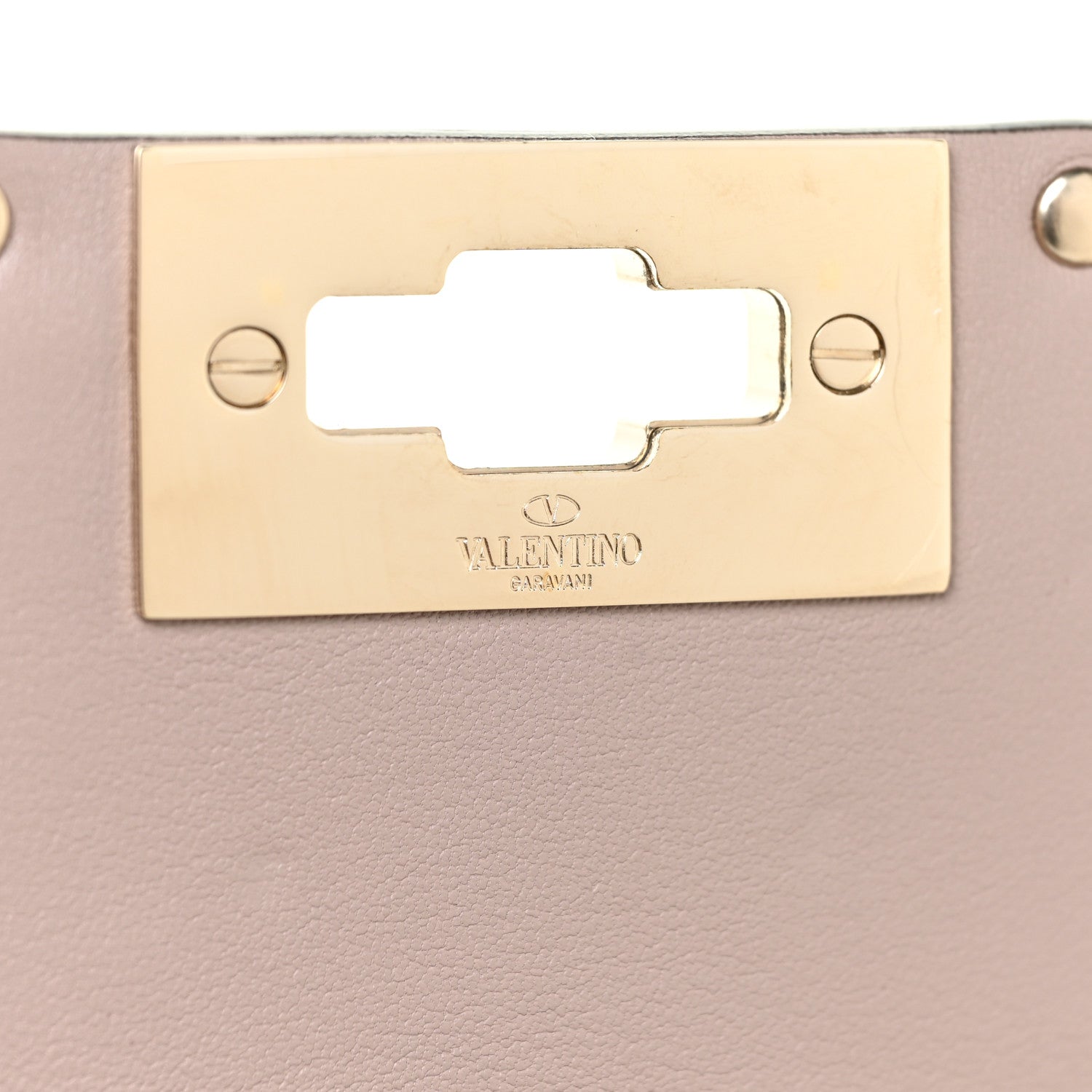 Valentino Garavani Lambskin Medium Rockstud Spike Shoulder Bag Poudre 7 of 10