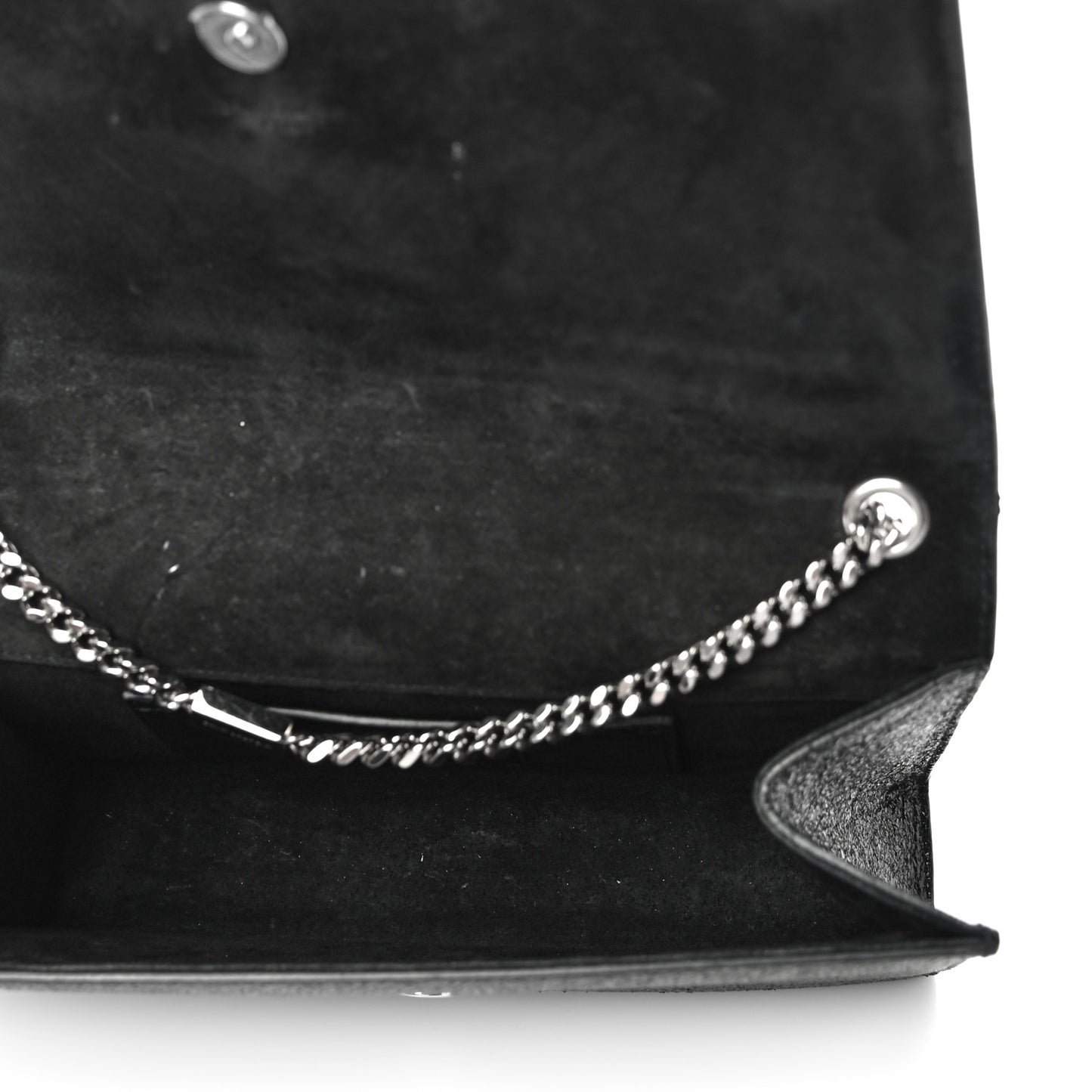 Metallic Sparkle Calfskin Medium Monogram Kate Satchel Black
