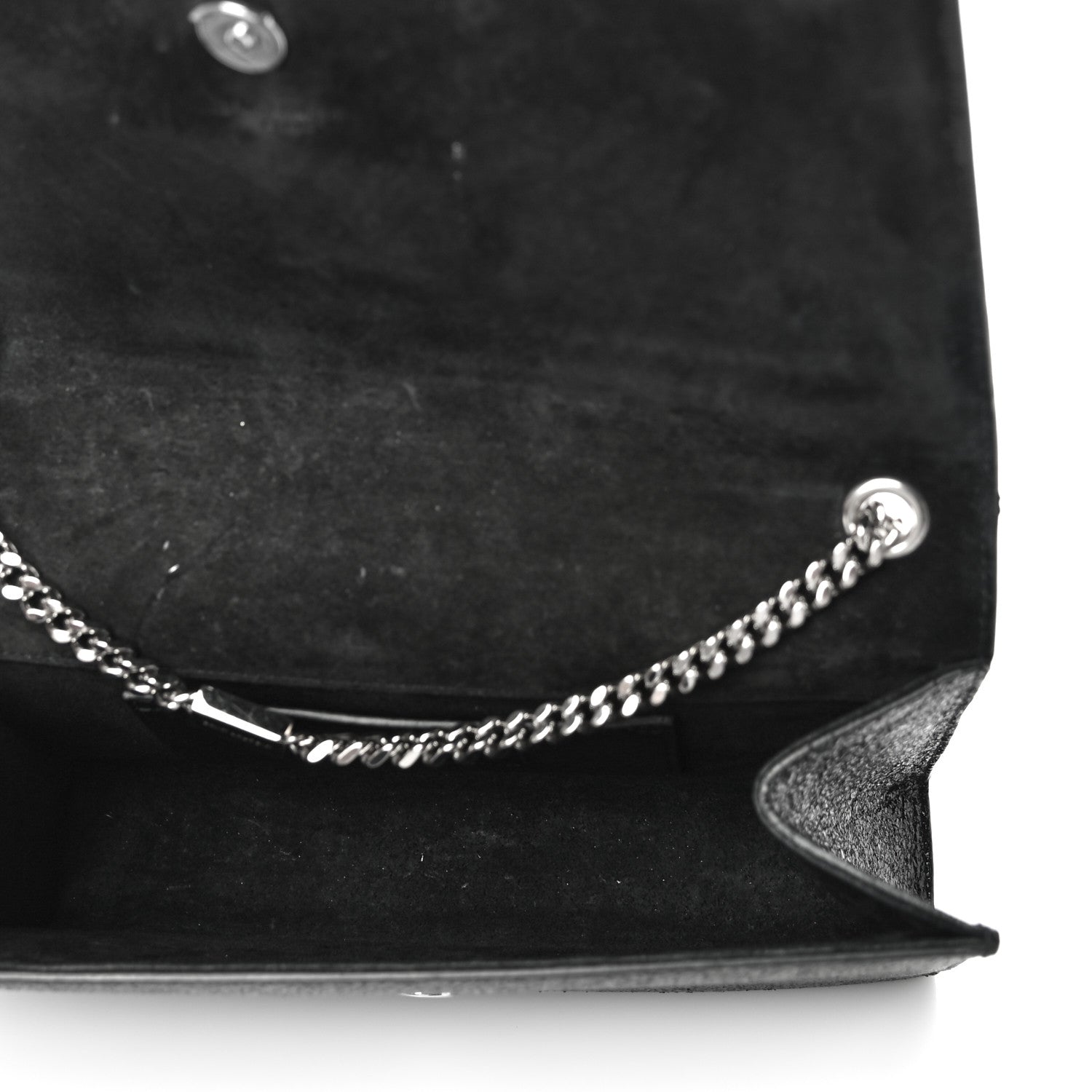 Saint Laurent Metallic Sparkle Calfskin Medium Monogram Kate Satchel Black 5 of 12