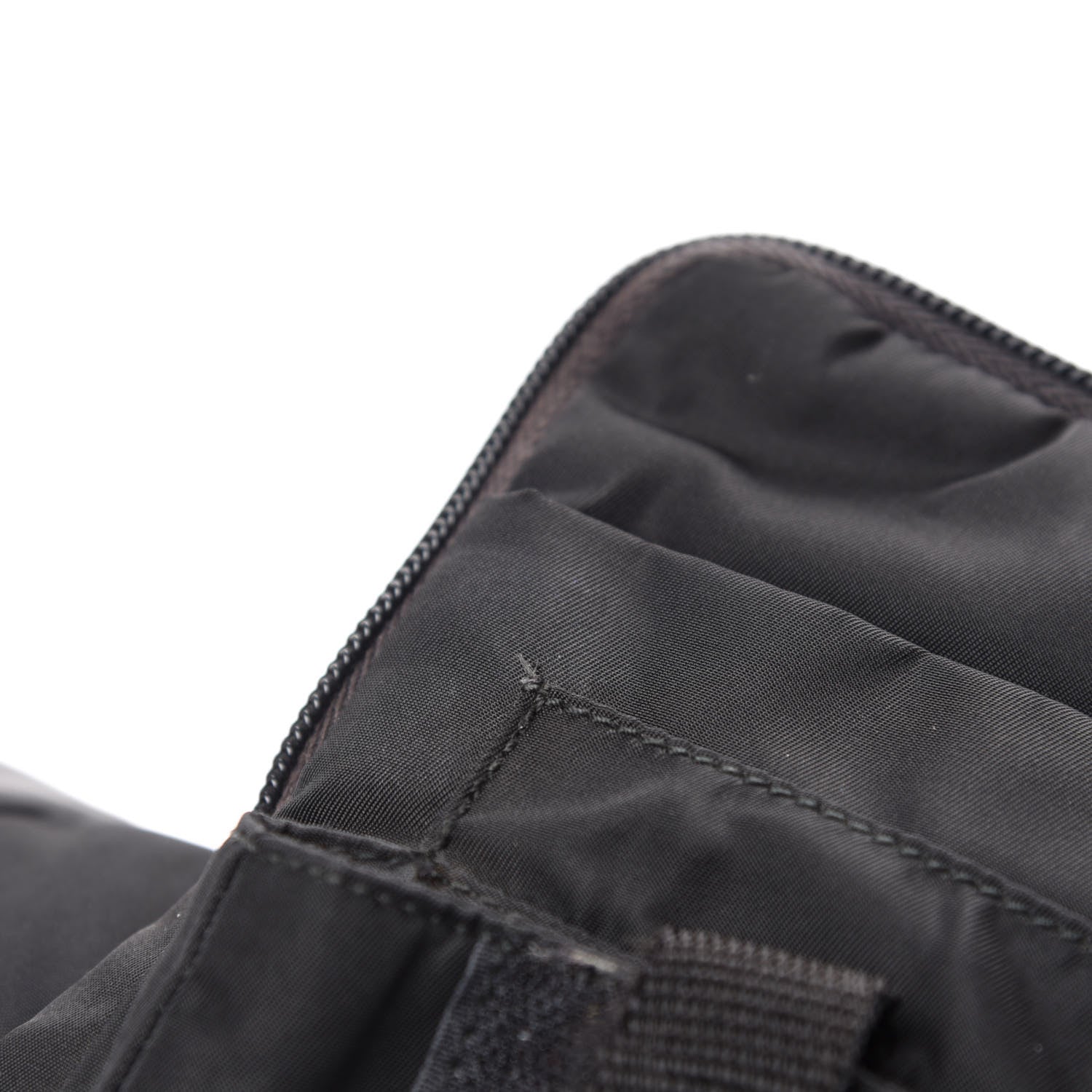 Prada Tessuto Nylon Saffiano Messenger Satchel Black 9 of 11