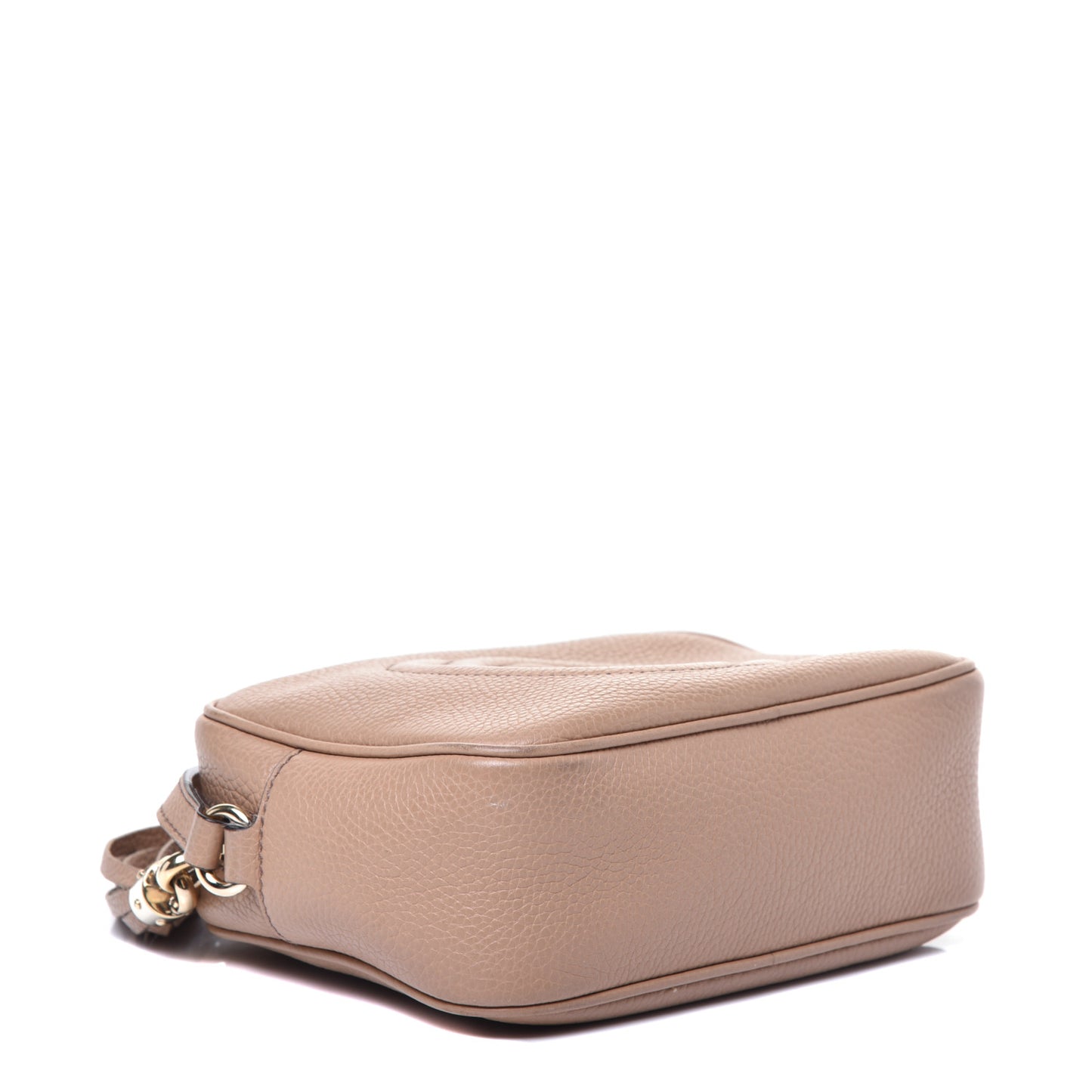 Pebbled Calfskin Small Soho Disco Bag Rose Beige
