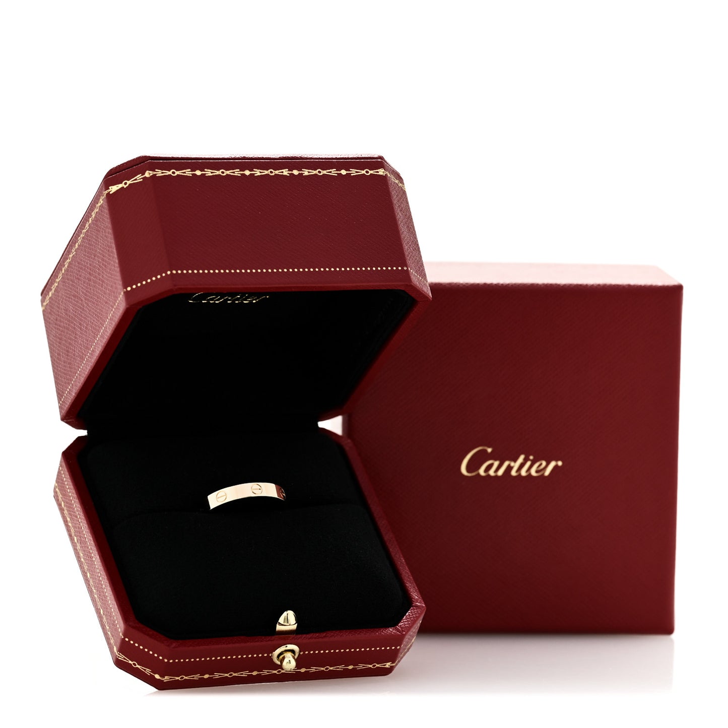 18K Yellow Gold 3.5mm LOVE Wedding Band Ring 62 10