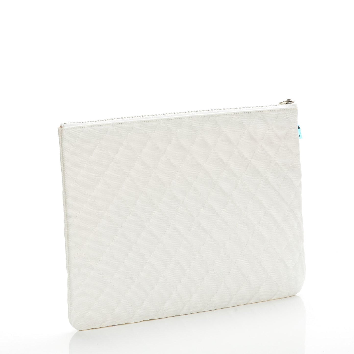 Canvas Quilted Large Coco Cuba Cosmetic Case Yellow Turquoise