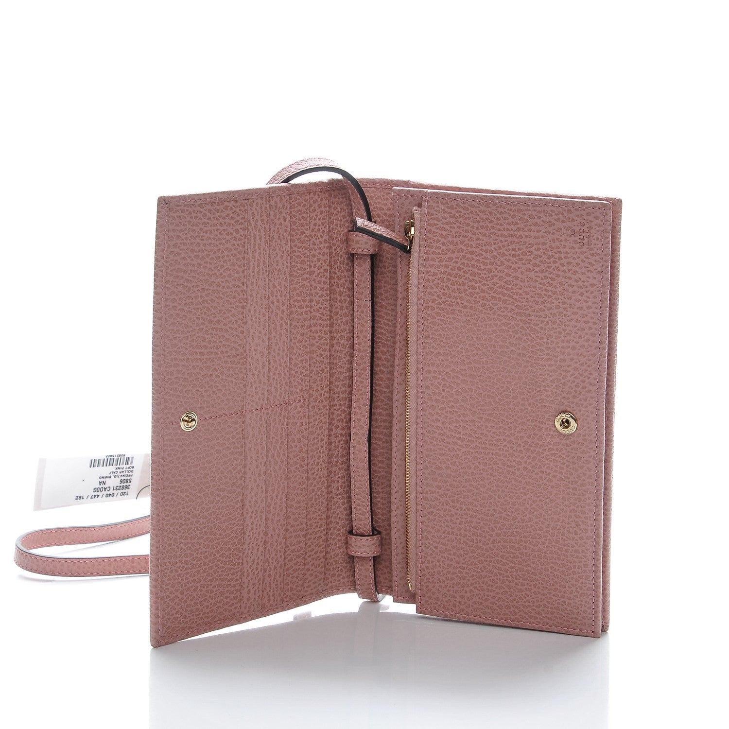 Gucci Dollar Calfskin Mini Swing Wallet Bag Soft Pink 5 of 9