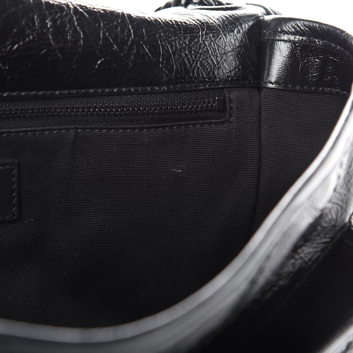 Saint Laurent Crinkled Calfskin Matelasse Monogram Medium Niki Chain Satchel Black 10 of 10