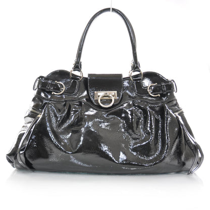 FASHIONPHILE SALVATOREFERRAGAMOPatentLeatherMarisaBlack 1 of 7
