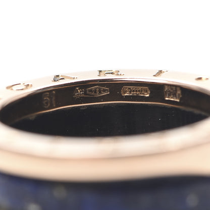 Bulgari 18K Rose Gold Lapis Lazuli B.Zero1 Four-Band Ring 50 5.5 6 of 6