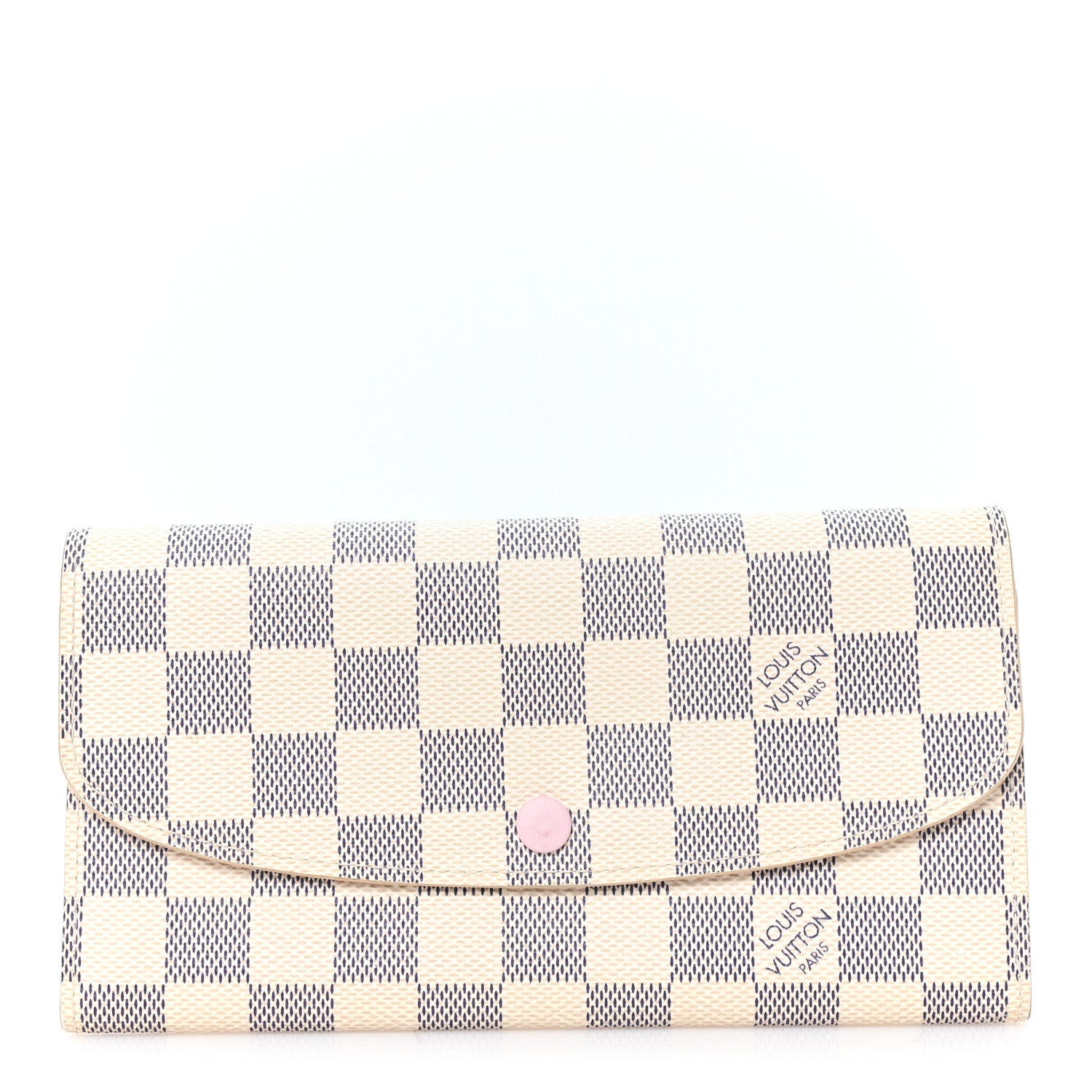 Louis Vuitton Damier Azur Emilie Wallet Rose Ballerine 1 of 6
