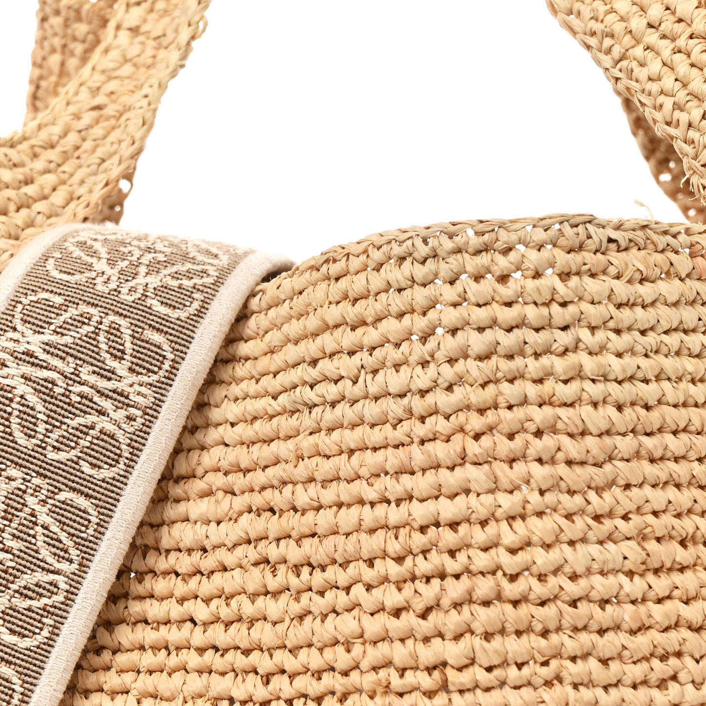 Raffia Mini Slit Tote Bag Natural Tan