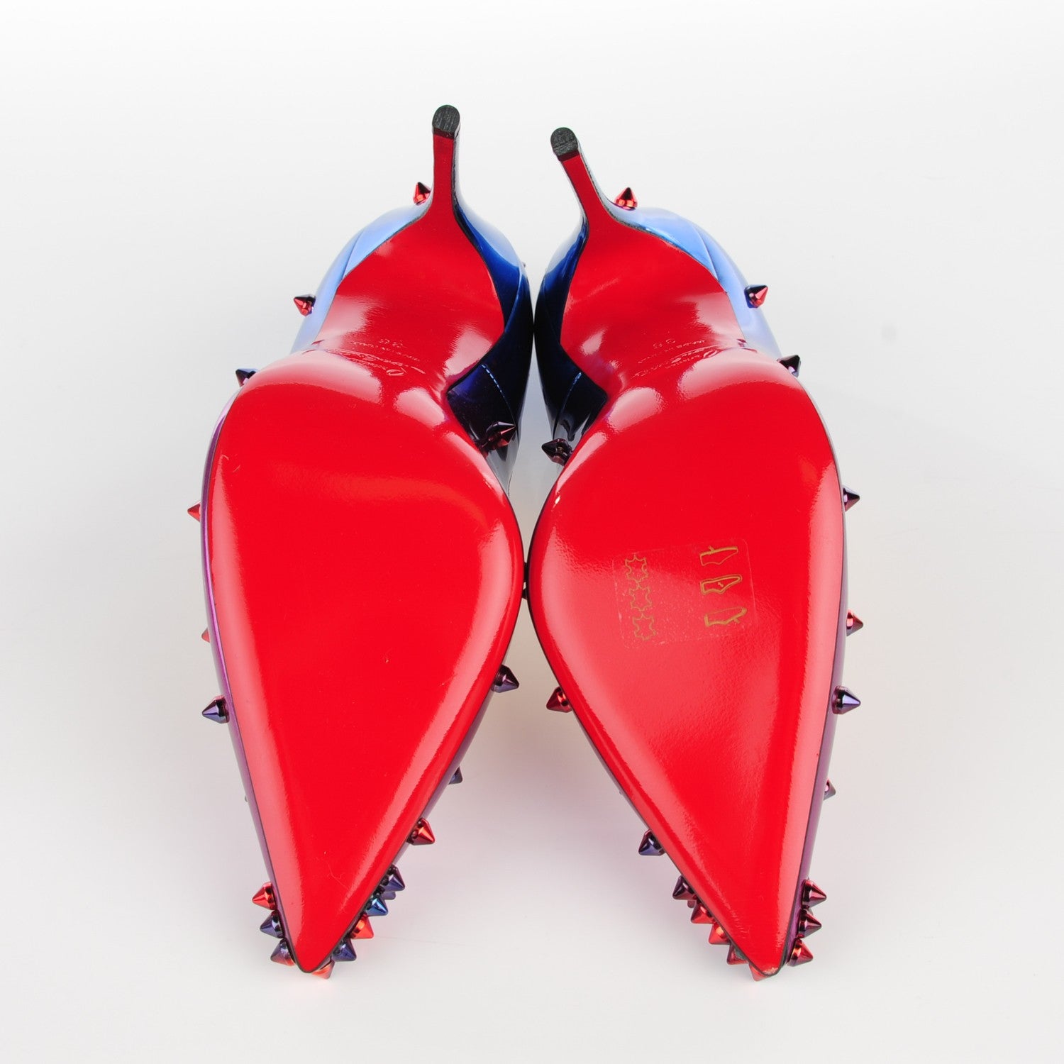 Christian Louboutin Patent Scarabe Degraspike 120 Pumps 36 Rose Digitale 6 of 8