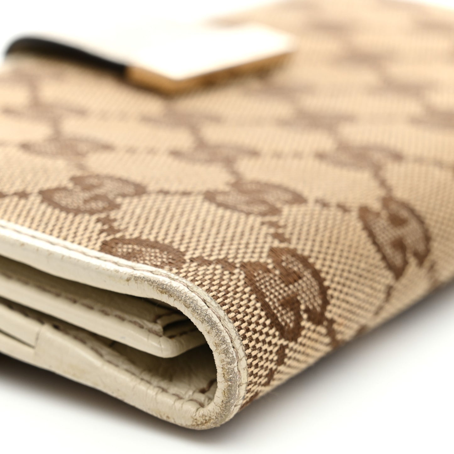 Monogram Icon Bar Continental Flap Wallet Off White