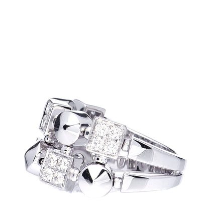 Bulgari 18K White Gold Diamond Lucia Ring 48 4.25 4 of 6