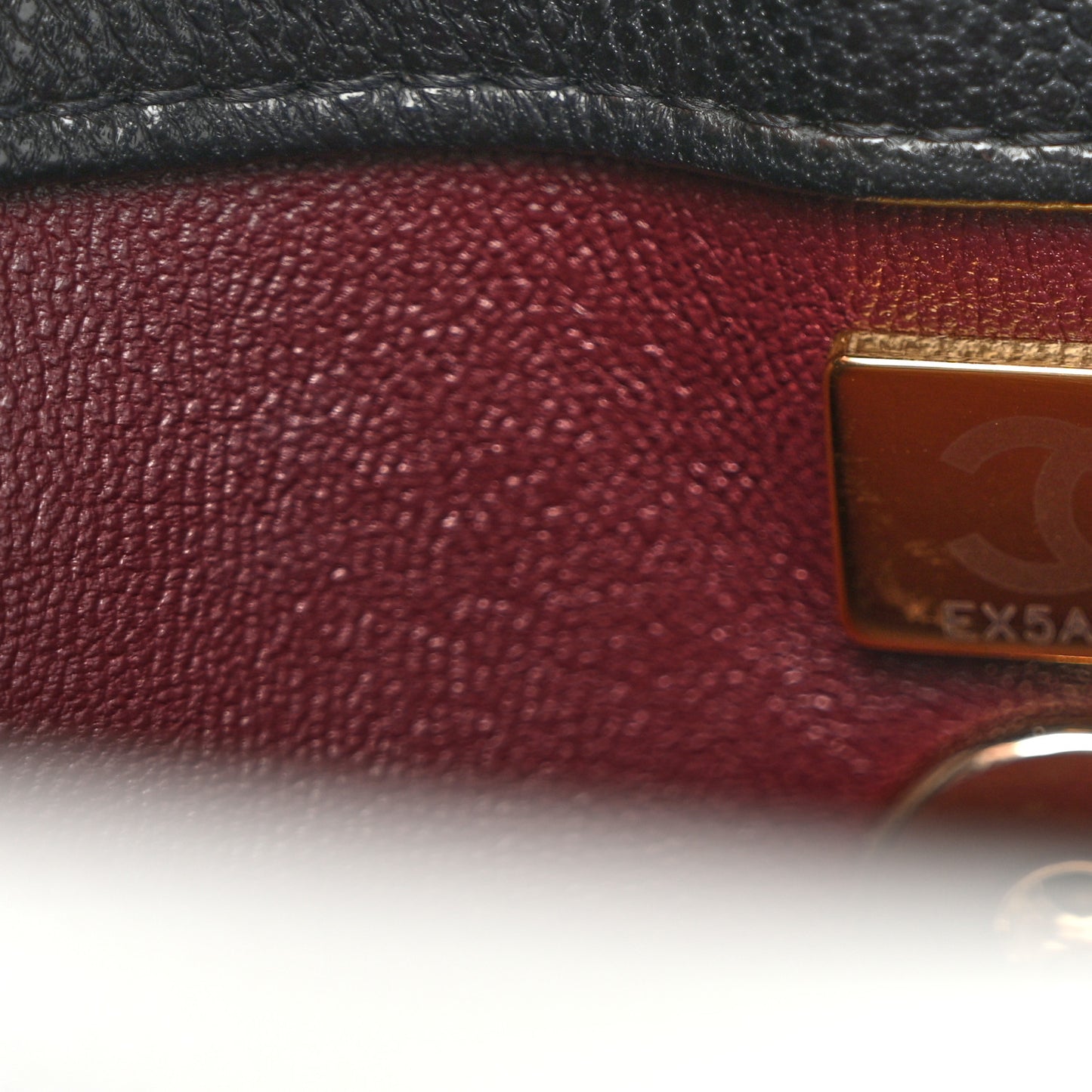 Caviar Lizard Embossed Quilted Mini Coco Handle Flap Black