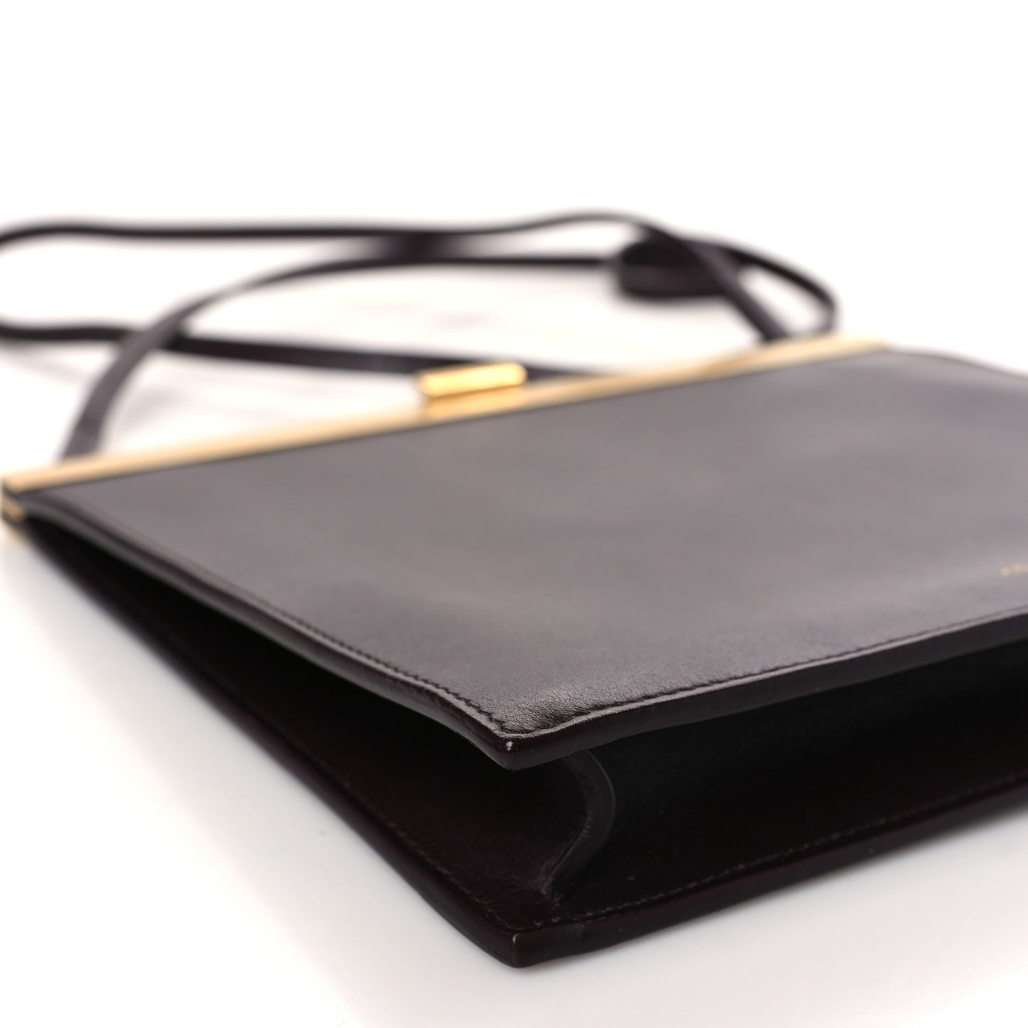 Smooth Calfskin Mini Clasp Bag Bordeaux