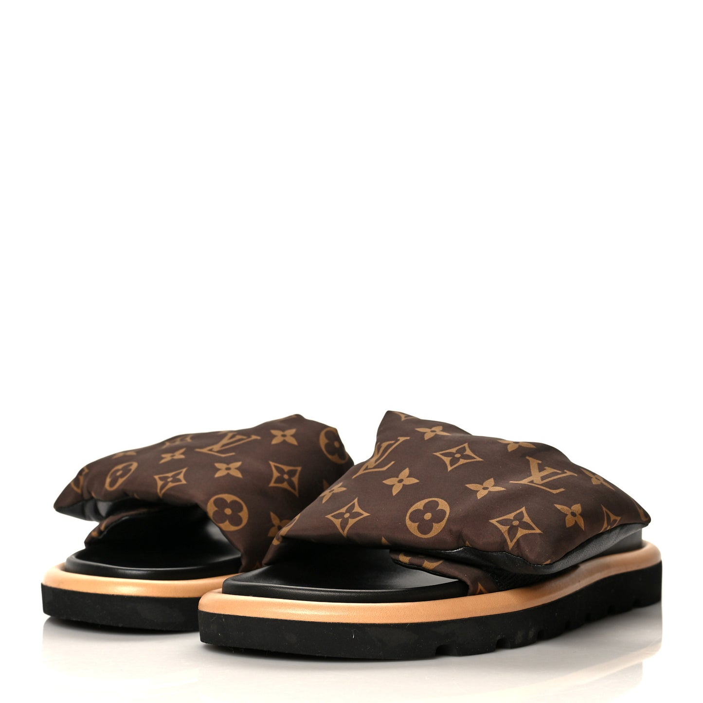 Nylon Monogram Pool Pillow Comfort Mule 40 Cacao Brown