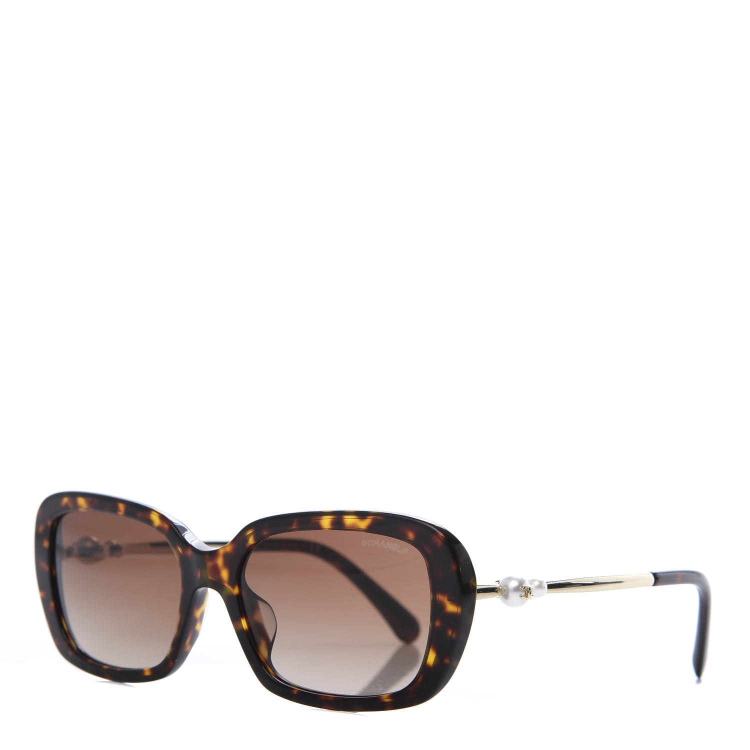 Chanel Pearl Square Sunglasses 5427-H-A Tortoise 1 of 8
