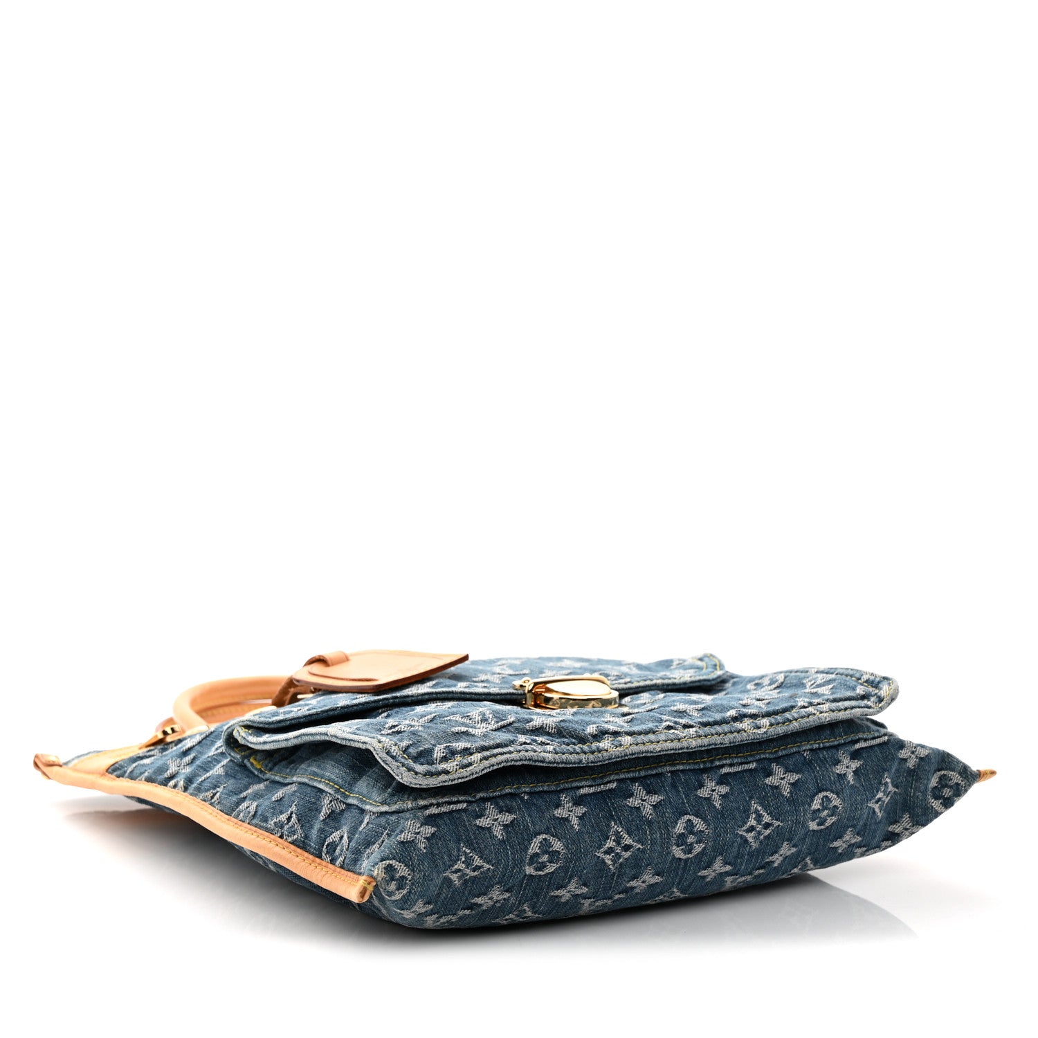 Louis Vuitton Monogram Denim Sac Plat Blue 4 of 10