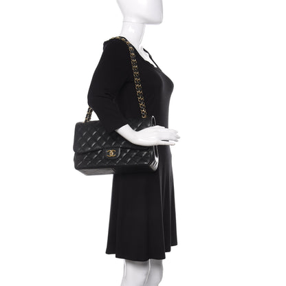 Chanel Caviar Quilted Jumbo Double Flap Black 2 of 15